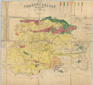 Image of Early Example of Original Geology Depicted on a County Map   1882  map