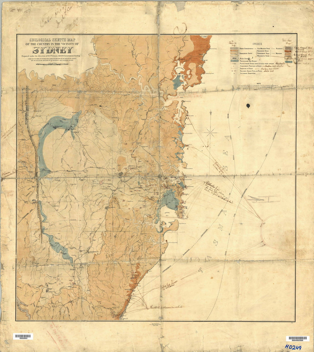 Image of Geological Map of Sydney   1903  map