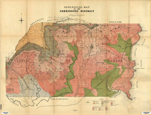 Image of Geological Map of the Gerringong District   1905  map