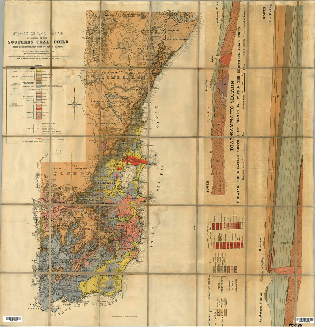 Image of Geological Map of Portion of the Southern Coalfield   1914  map