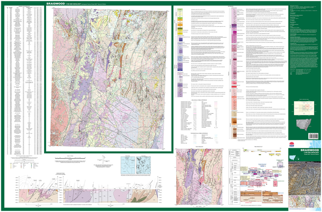 Image of Braidwood 1:100000 Geological map