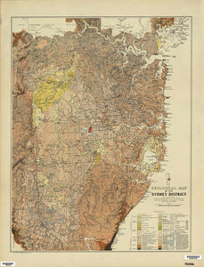 Image of Geological Map of the Sydney District   1925  map