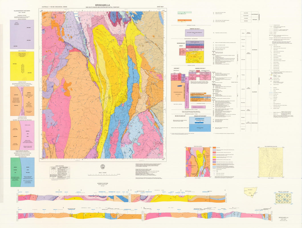 Image of Brindabella 1:100000 Geological map