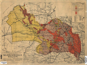 Image of Murrumbidgee Region Map Showing Geological Formations and Mineral Deposits, 1945  map