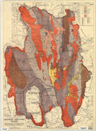 Image of Map of Southern Tablelands Region Showing Geological Formations and Mineral Deposits, 1945  map