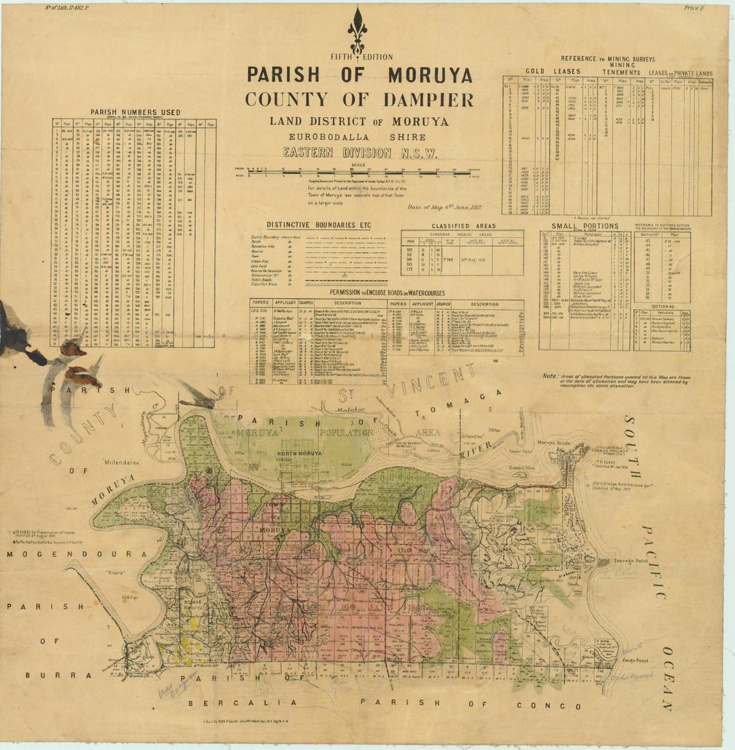 Image of County of Dampier, Parish of Moruya  map