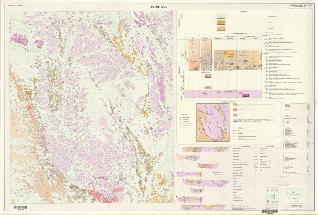 Image of Canbelego 1:100000 Geological map