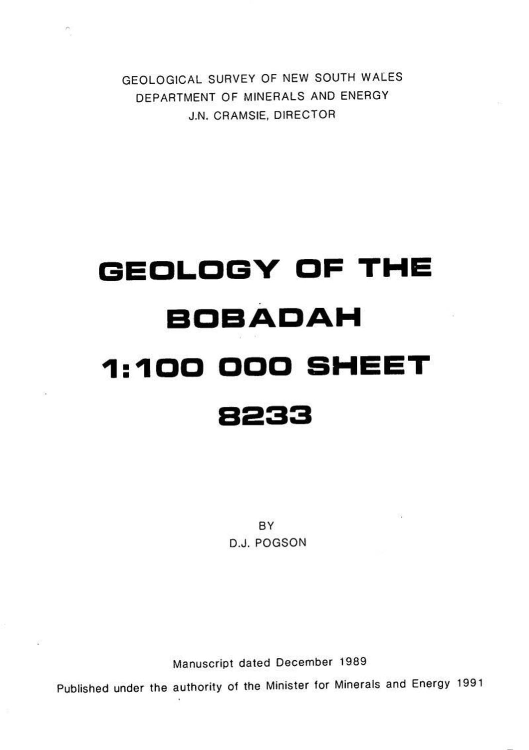 Image of Bobadah Explanatory Notes 1991 book cover