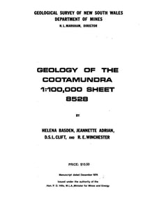 Image of Cootamundra Explanatory Notes 1975 book cover
