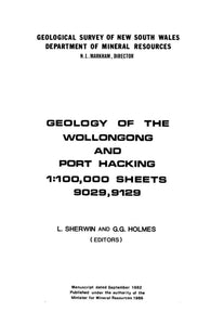 Image of Wollongong Port Hacking Explanatory Notes 1986 book cover