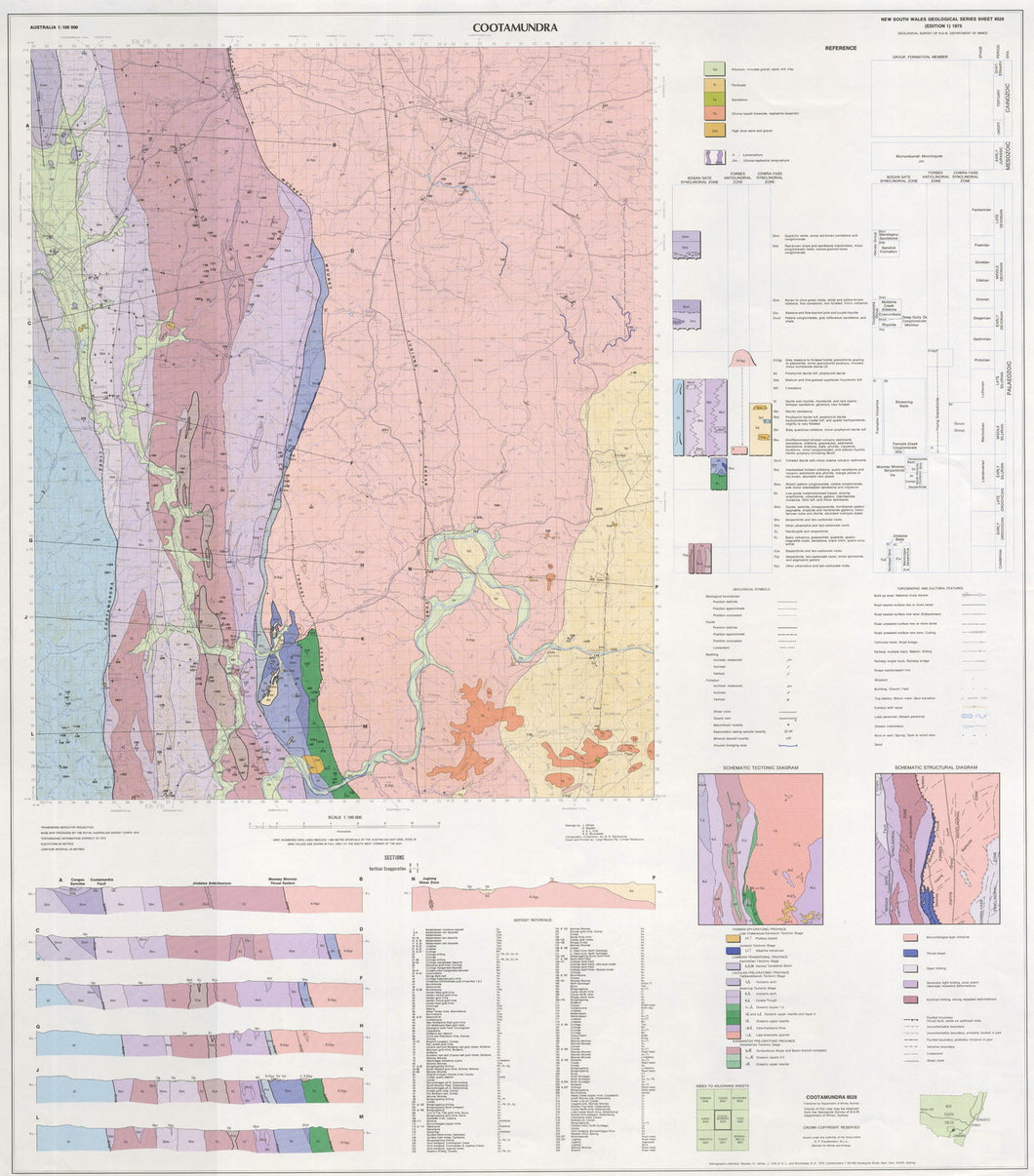 Image of Cootamundra 1:100000 Geological map