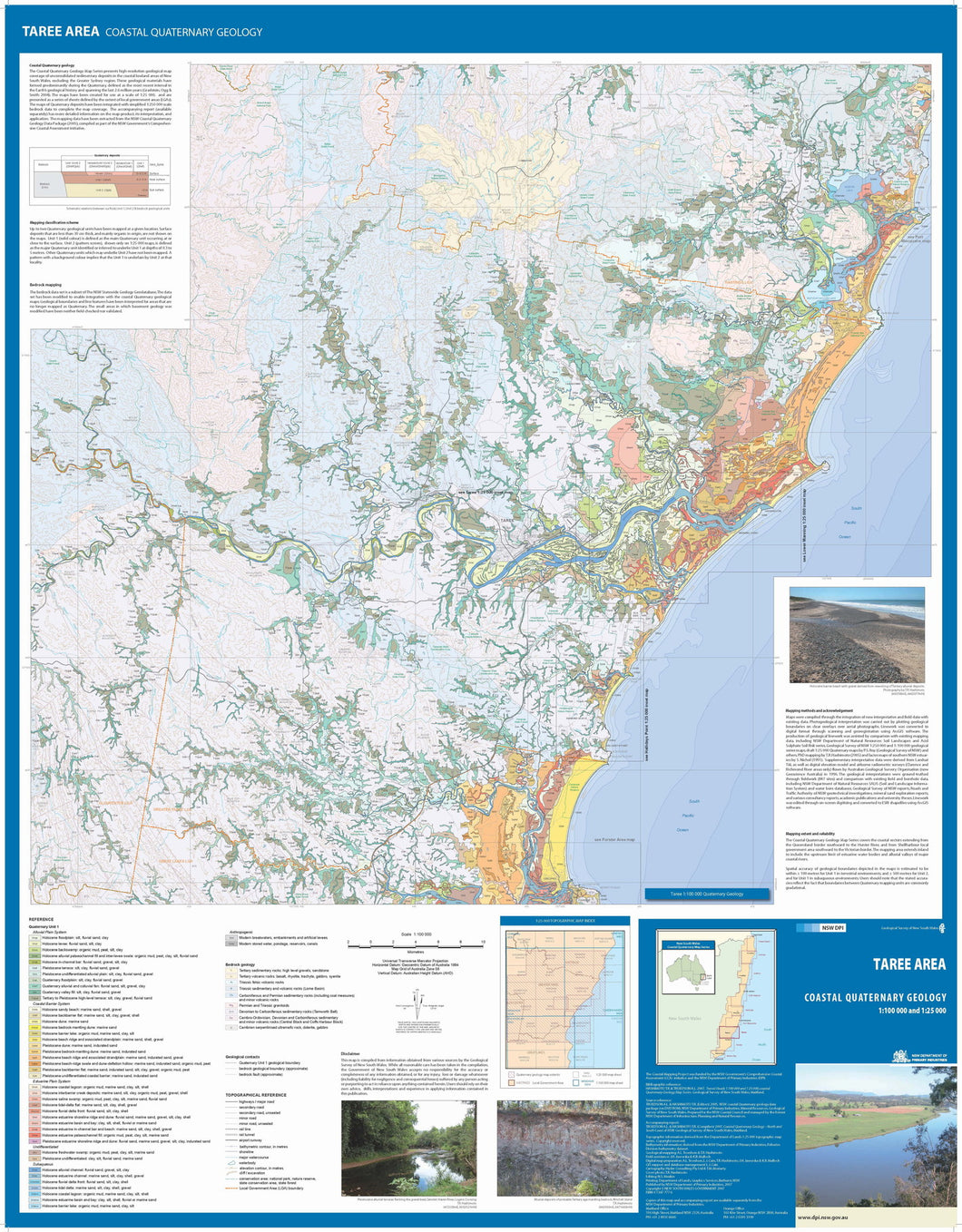 Image of Taree Area Coastal Quaternary Geology map