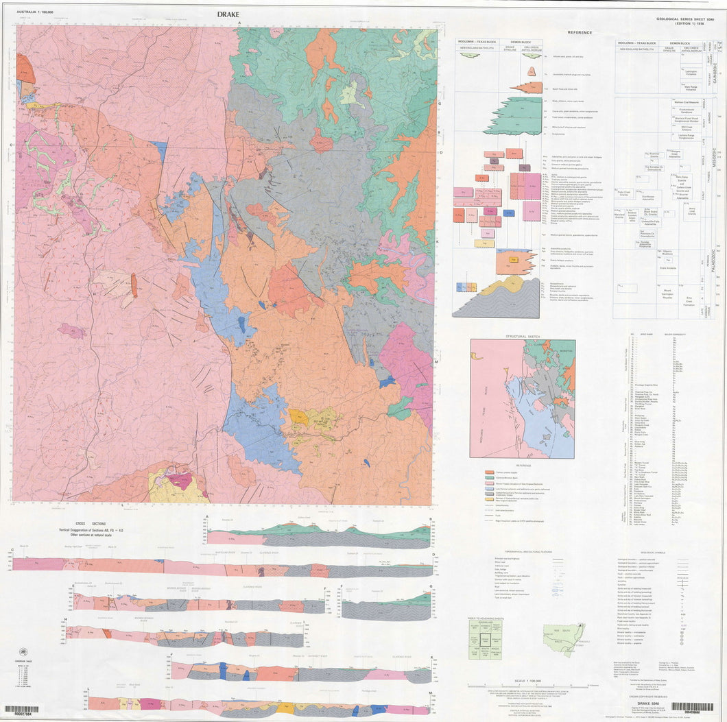 Image of Drake 1:100000 Geological map