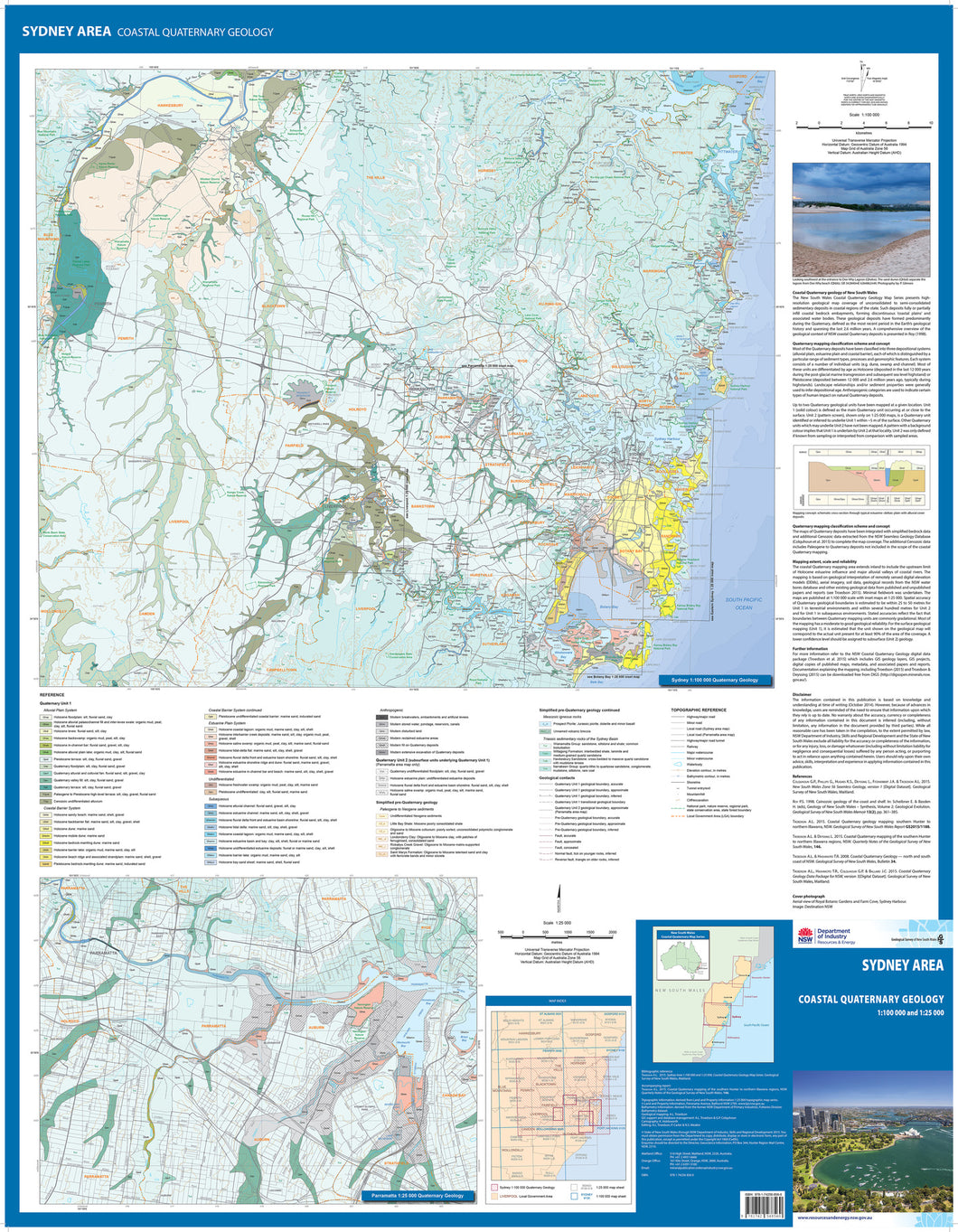Image of Sydney Area Coastal Quaternary Geology map.