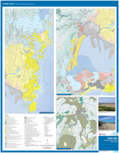 Image of reverse of the Sydney Area Coastal Quaternary Geology map.