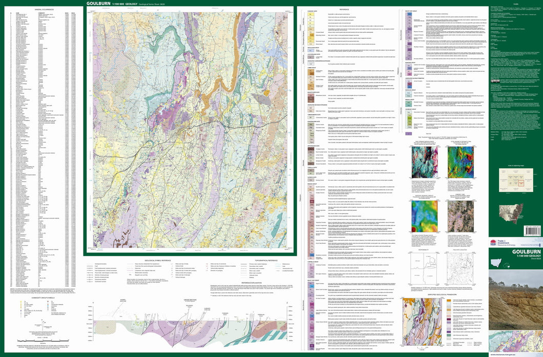 Image of Goulburn 1:100000 Geological map