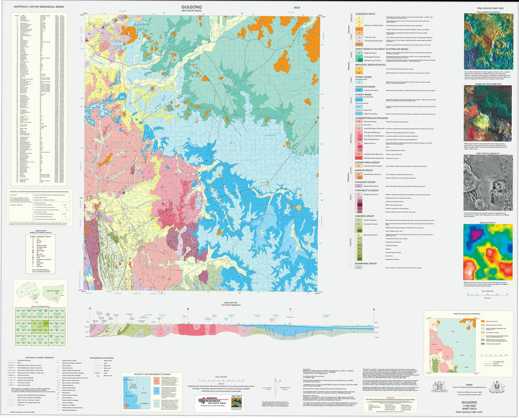 Image of Gulgong 1:100000 Geological map