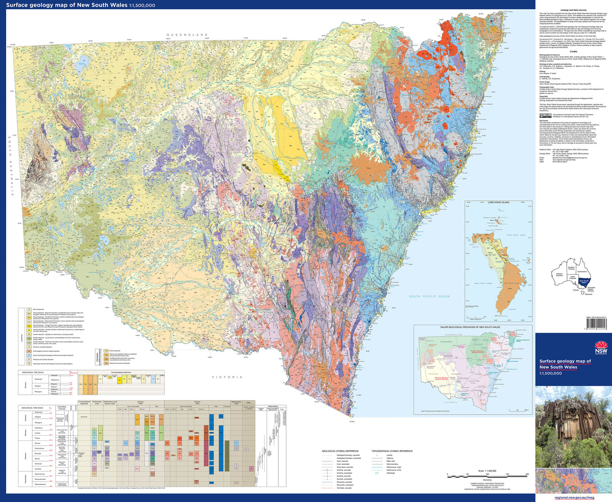 Geology Map Surface Geology Map - NSW1500Geology2022 72dpi 1200x1200