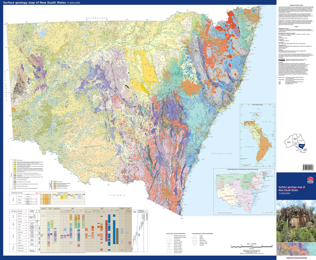 Surface Geology of New South Wales 1:1 500 000 map